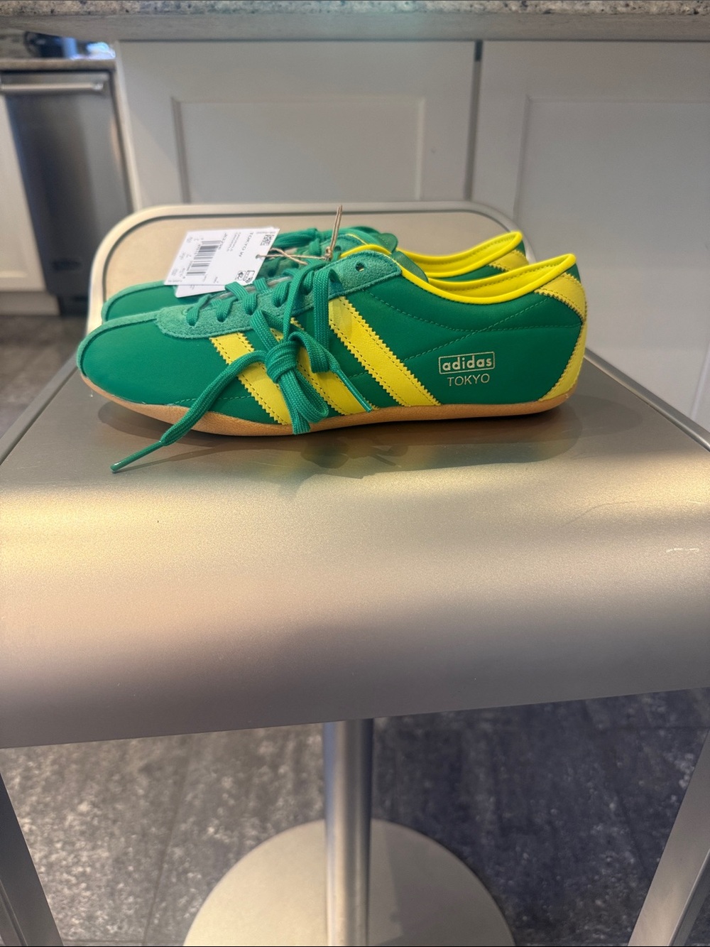 NIB adidas Tokyo Green and Yellow Women's Sneakers - Picture 3 of 8